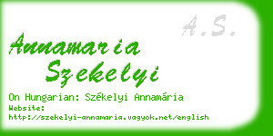 annamaria szekelyi business card